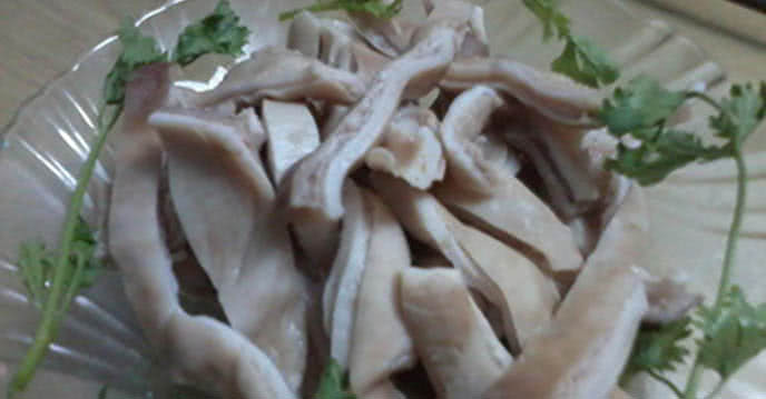 Dạ dày lợn hấp hạt tiêu