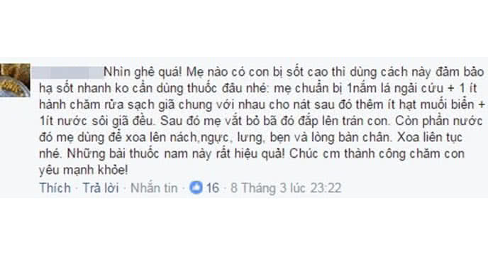 Hạ sốt bằng phương pháp lau mát cơ thể